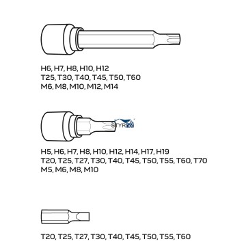 Zestaw bitów Torx, 49 szt.