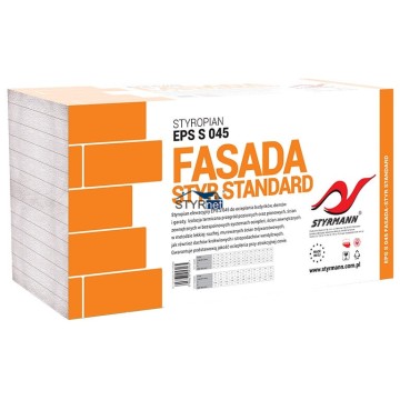 STYROPIAN STYRMANN FASADA STANDARD 045 HURT NA PACZKI GRUBOŚĆ 1 - 20 CM KRAWĘDŹ GŁADKA / FREZOWANA