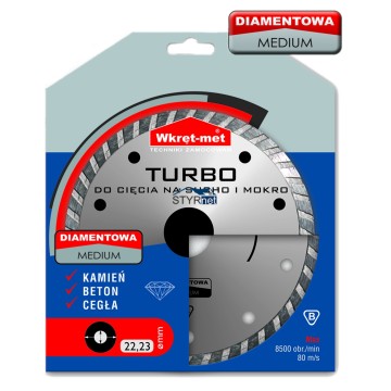 TARCZA DIAMENTOWA 125mm DO CIĘCIA BETONU TURBO