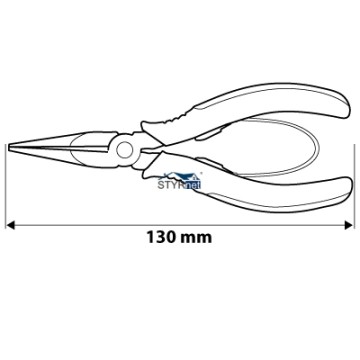 Szczypce precyzyjne wydłużone proste 130 mm