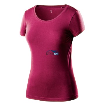 T-shirt damski bordowy, rozmiar S