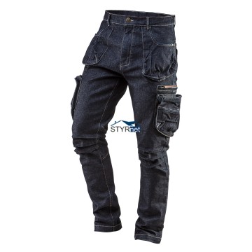 Spodnie robocze 5-kieszeniowe DENIM, rozmiar XS