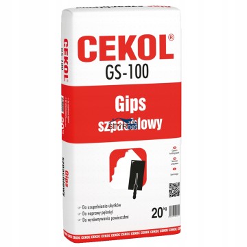 CEKOL GIPS SZPACHLOWY GS-100 DO WYRÓWNYWANIA 20kg