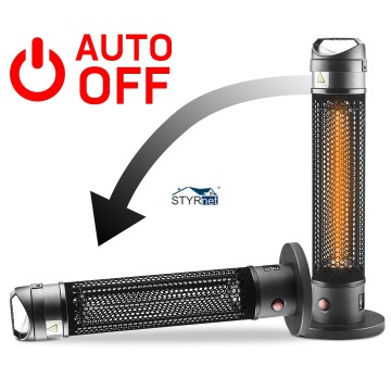 Promiennik stojący 1000W, IP44, element grzejny carbon fiber lamp