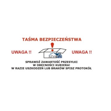 TAŚMA PAKOWA BEZPIECZEŃSTWA OSTRZEGAWCZA UWAGA