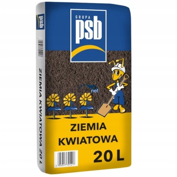 ZIEMIA DO KWIATÓW Z NAWOZEM, ZIEMIA KWIATOWA OGRODOWA PSB 20L 5,5-6,5 PH