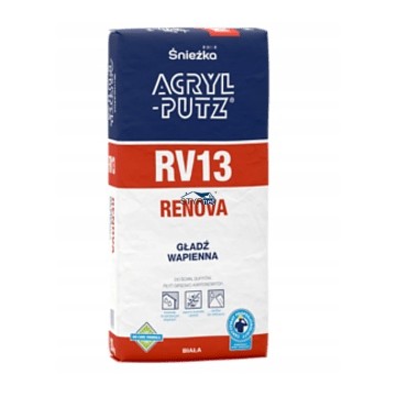 ŚNIEŻKA GŁADŹ WAPIENNA BIAŁA ACRYL PUTZ RV13 RENOVA 20KG