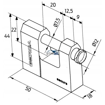 GERDA KŁÓDKA TRZPIENIOWA WZMOCNIONA KSWT T50 50MM