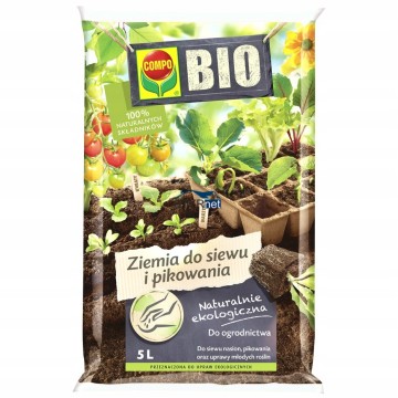 COMPO ZIEMIA PODŁOŻE BIO DO SIEWU I PIKOWANIA 5L