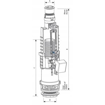 CERSANIT ZAWÓR SPUSTOWY K99-0063 3/6L ORYGINAŁ