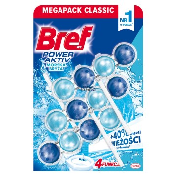 BREF Kostka do WC Ocean 3x50 g Power Active Zawieszka toaletowa