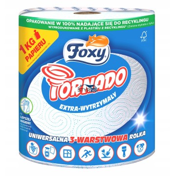 FOXY TORNADO RĘCZNIK PAPIEROWY KUCHENNY 3 WARSTWY