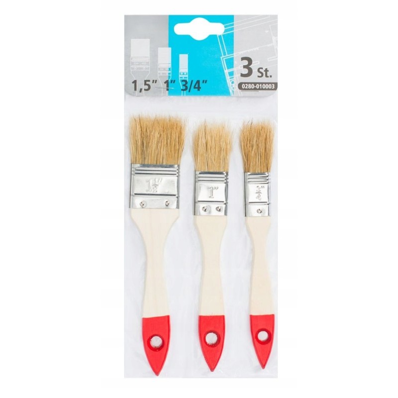 KAEM ZESTAW PĘDZLI DO MALOWANIA PŁASKI 3,8 cm KAEM ZESTAW PĘDZLI DO MALOWANIA PŁASKI 3,8 cm