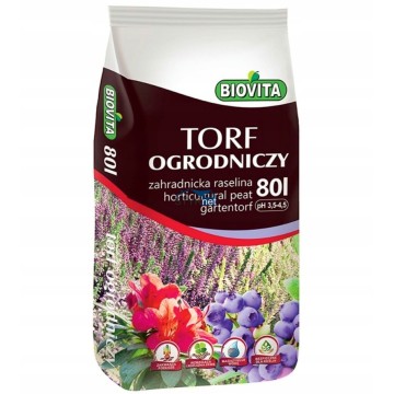 TORF NATURALNY OGRODNICZY KWAŚNY pH 3,5-4,5 80L