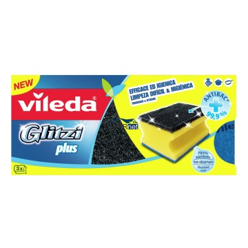 VILEDA Glitzi Plus Gąbka do zmywania kuchenny 3 szt.