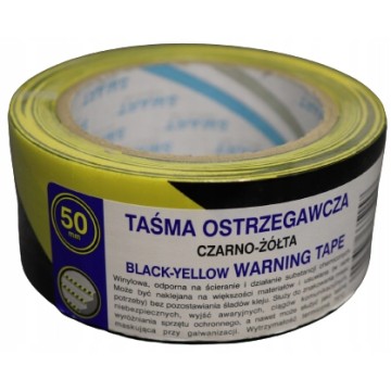 TAŚMA OSTRZEGAWCZA CZARNO-ŻÓŁTA WARNING TAPE