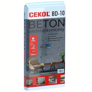 BETON ARCHITEKTONICZNY CEKOL BD-10 TYNK DEKORACYJNY SUROWY 20KG