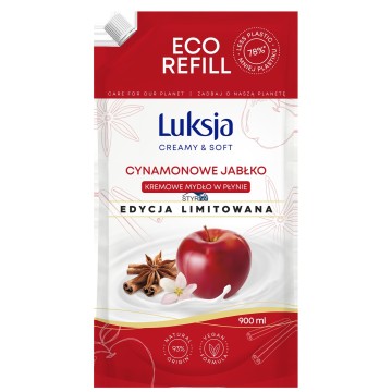 LUKSJA KREMOWE MYDŁO W PŁYNIE CYNAMONOWE JABŁKO ZAPAS 900ML