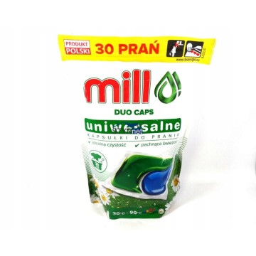 MILL DUO CAPS KAPSUŁKI DO PRANIA UNIWERSALNE 30szt