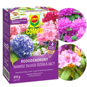 NAWÓZ COMPO DO RODODENDRONÓW HORTENSJI AZALII WRZOSÓW DŁUGO DZIAŁAJĄCY 850g