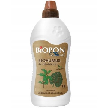 NAWÓZ ODŻYWKA BIOHUMUS DO ROŚLIN ZIELONYCH PŁYN NATURALNY BIOPON 1L