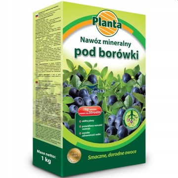 NAWÓZ ODŻYWKA POD BORÓWKI JAGODY POLSKIE AMERYKAŃSKIE GRANULAT PLANTA 1KG