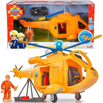 SIMBA STRAŻAK SAM HELIKOPTER WALLABY 2 + FIGURKA SIMBA