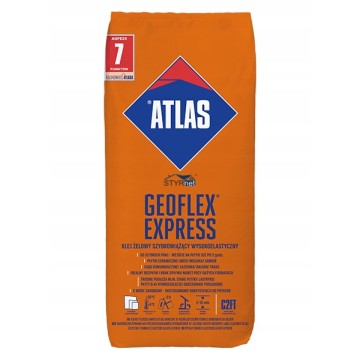 SZYBKOWIĄŻĄCY KLEJ DO PŁYTEK ATLAS GEOFLEX EXPRESS 25 KG