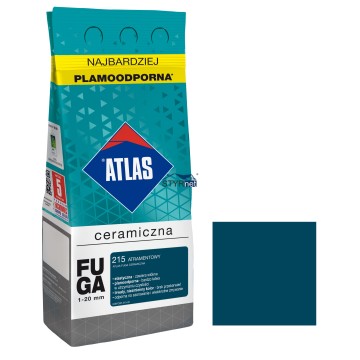 ATLAS FUGA CERAMICZNA DO PŁYTEK 215 ATRAMENTOWA KOLOR ATRAMENTOWY 2KG