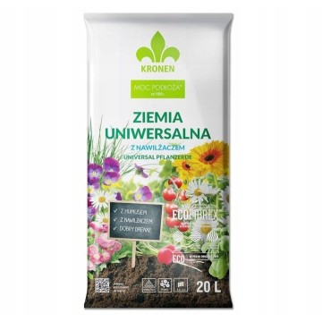 KRONEN ZIEMIA UNIWERSALNA Z NAWILŻACZEM DO ROŚLIN OGRODOWYCH DOMOWYCH 20L