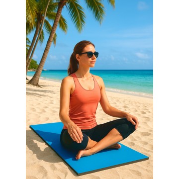 KARIMATA DO ĆWICZEŃ JOGA TURYSTYCZNA 2-WARSTWOWA PIANKA XPE 180x50cm gr 1cm