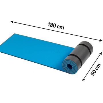 KARIMATA DO ĆWICZEŃ JOGA TURYSTYCZNA 2-WARSTWOWA PIANKA XPE 180x50cm gr 1cm