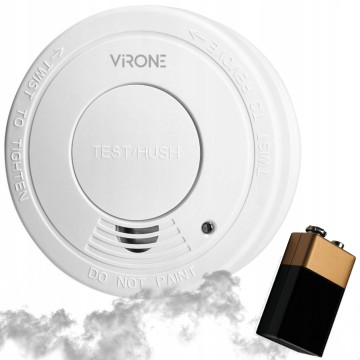 CZUJNIK DYMU DETEKTOR POŻARU OGNIA ALARM BEZPRZEWODOWY CZUJKA 10LAT+Bateria