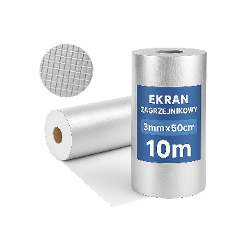 EKRAN ZAGRZEJNIKOWY 3mm MATA ALUMINIOWA PIANKA 0,5m x 10m GOLDFLEX