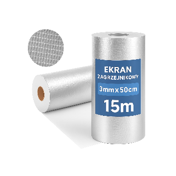 EKRAN ZAGRZEJNIKOWY 3mm MATA ALUMINIOWA PIANKA 0,5m x 15m GOLDFLEX