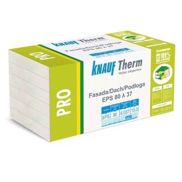 STYROPIAN KNAUF FASADA PRO DACH PODŁOGA EPS 80-037 ELEWACJA 4cm 7,5m2 PACZKA