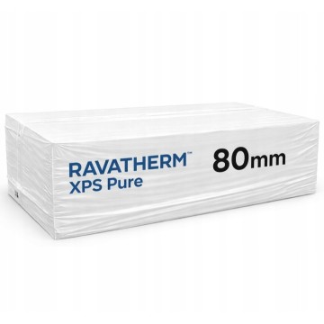 STYROPIAN RAVATHERM PURE XPS 300KPA 8cm 3,75m2 FREZOWANY SZARY Polistyren Ekstrudowany