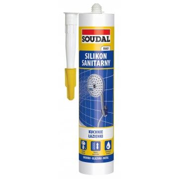 SOUDAL SILIKON SANITARNY ŁAZIENKA KUCHNIA BIAŁY 280 ML