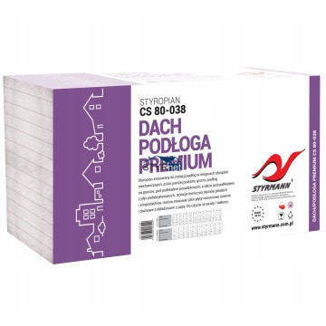 STYROPIAN DACH PODŁOGA EPS80 STYRMANN gr 4cm  paczka 7,5m2