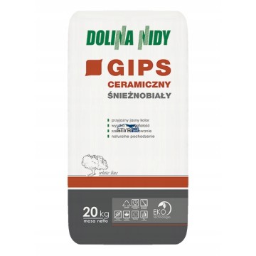 GIPS CERAMICZNY ŚNIEŻNOBIAŁY DOLINA NIDY 20 KG