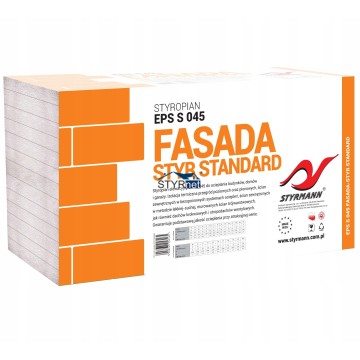 STYROPIAN STYRMANN FASADA STYR STANDARD EPS S 045 gr. 2cm 0,3m3 PACZKA