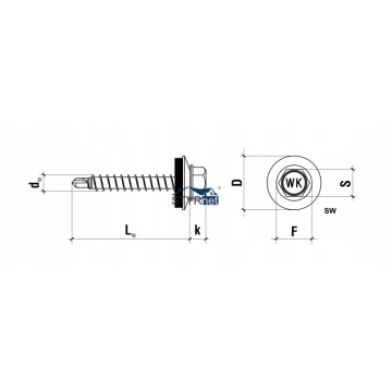 WKRĘTY FARMERSKIE 4,8x35mm RAL 8017 FARMERY 250szt