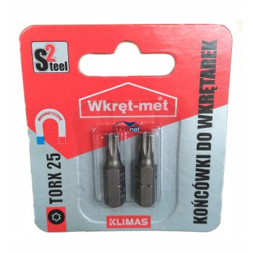 KOŃCÓWKI DO WKRĘTARKI TORX TX 25 - 2szt WKRĘT-MET