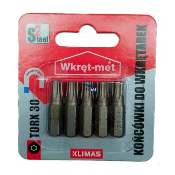 KOŃCÓWKI DO WKRĘTARKI TORX TX 30 - 5 szt WKRĘT-MET