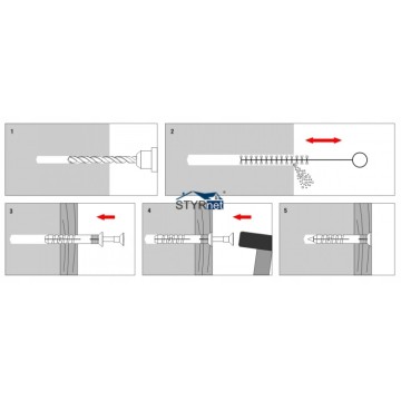 KOŁKI SZYBKIEGO MONTAŻU 6mm x 40mm SM 200sztuk WKRĘT-MET