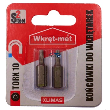 KOŃCÓWKI DO WKRĘTARKI TORX TX 10 - 2szt WKRĘT-MET