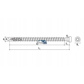 WKRĘTY CIESIELSKIE DO ŁĄCZNIKÓW 5x35 TORX 250szt