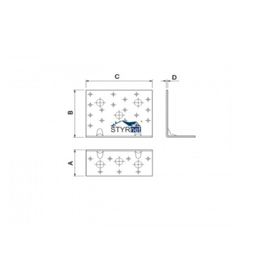 KĄTOWNIK CIESIELSKI MONTAŻOWY 105x105x90mm - 10szt