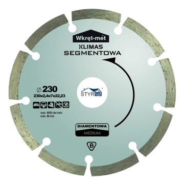 TARCZA DIAMENTOWA 230mm CIĘCIA BETONU SEGMENTOWA