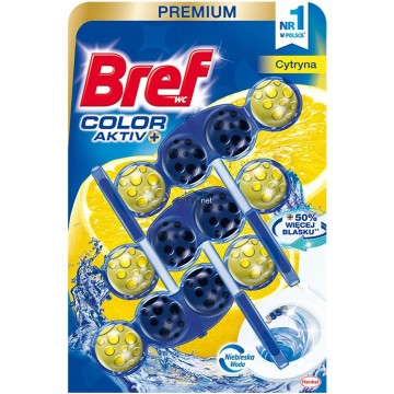 Bref Color Activ+ Cytryna Zawieszka do Wc 3x50g